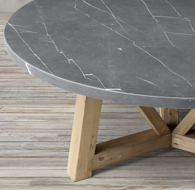 Natural wood slab coffee table