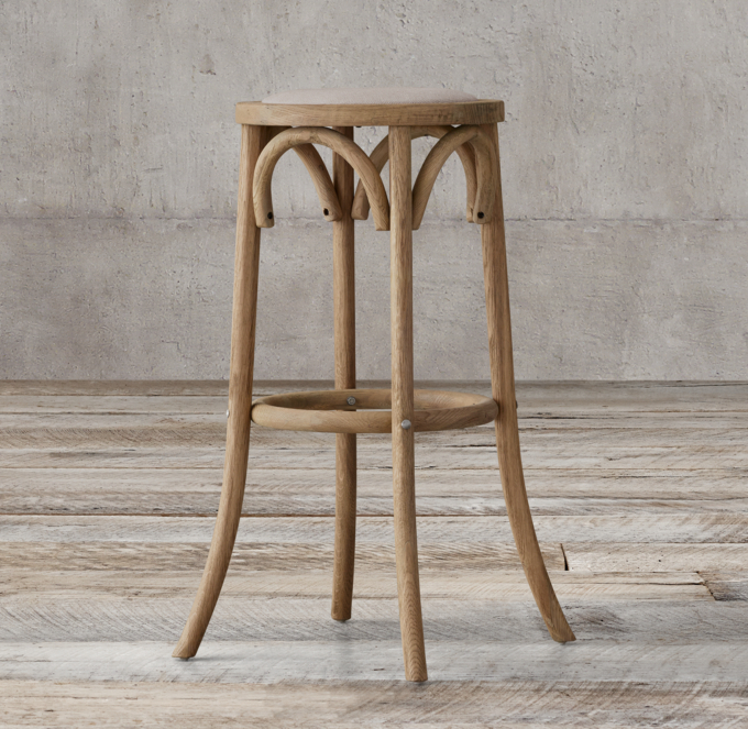 Madeleine Backless Fabric Stool