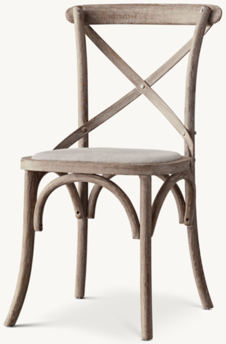 Three Quarter view of Madeleine Fabric Dining Side Chair shown in Burnt Oak