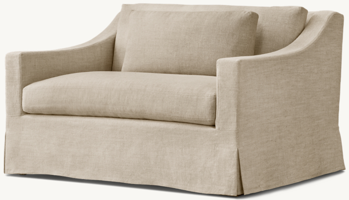 Belgian Classic 1,5-zits fauteuil met slope armleuning en afneembare hoes