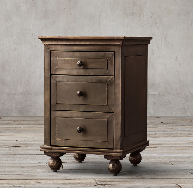 Annecy MetalWrapped 18" Closed Nightstand