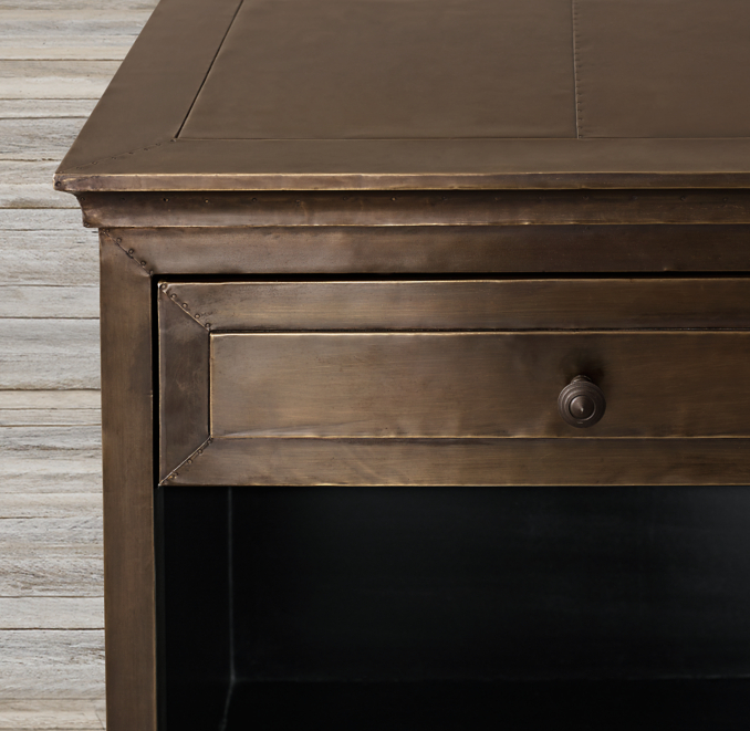 Annecy MetalWrapped 26" Open Nightstand