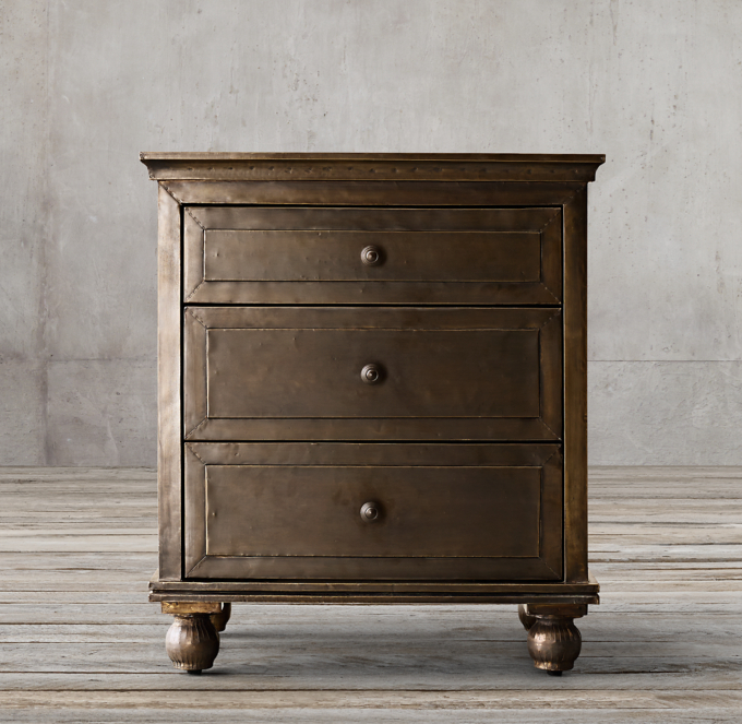 Restoration hardware deals metal nightstand