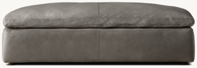 Cloud Leather Coffee Ottoman