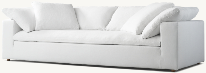 Shown in White Belgian Linen.