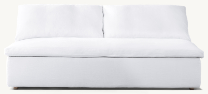 Front view of Cloud Armless Sofa 