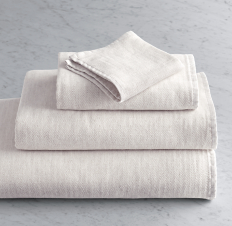 LinenCasa Linen Bath or Beach Towel - Luxury Thick Stonewashed - Heather  Grey