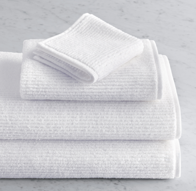 2pk Cotton Solid Ribbed Terry Kitchen Towels White - Threshold™