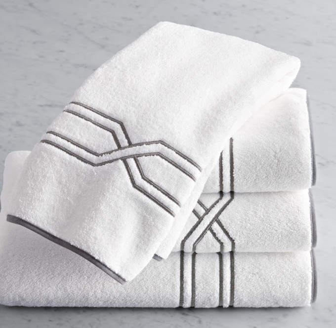 Stitch Black + White Hand Towel