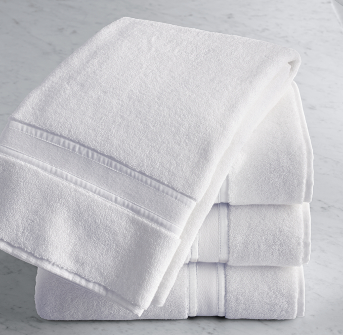 Front view of Parallel Border Turkish Cotton Bath Towel 