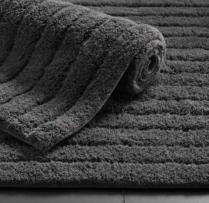 Ribbed Cotton Bath Rug