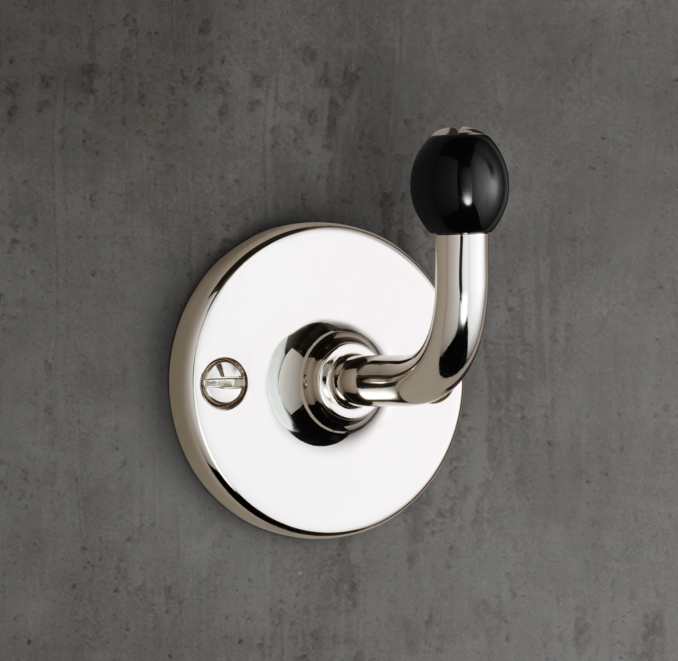1900 Classic Single Robe Hook Black