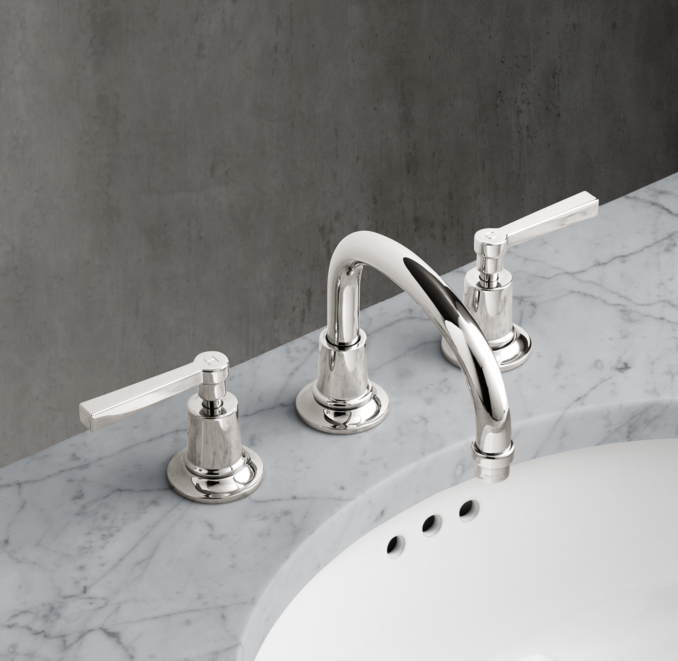 1940 Fleetwood LeverHandle 8" Widespread LowProfile Faucet