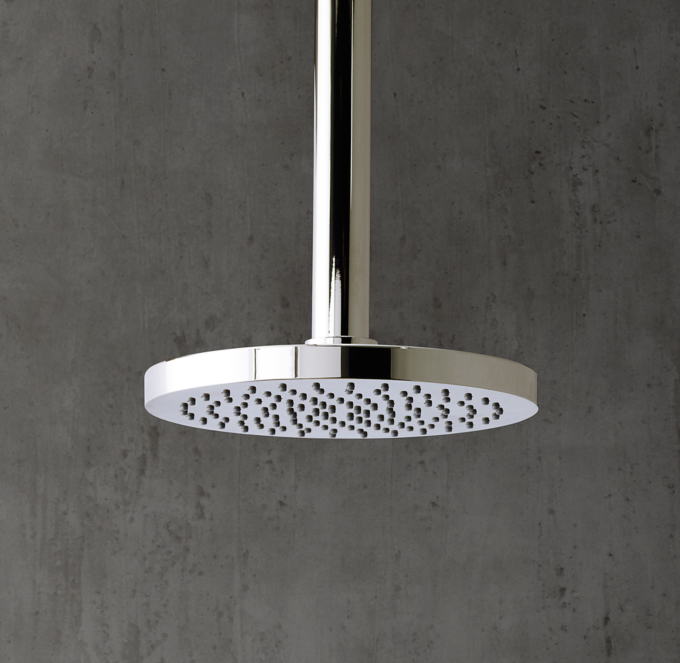 8" Round Rain Showerhead with Ceiling Projection Arm