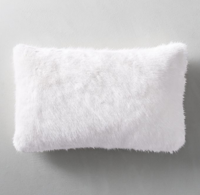 white lumbar pillow