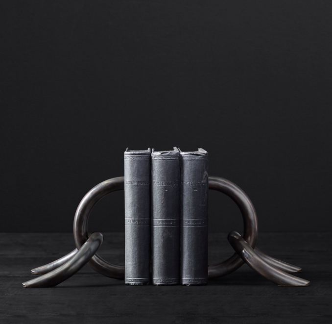 Cast Linked Bookends (Set of 2)