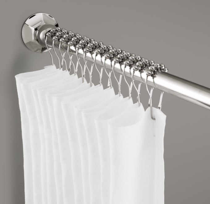 Faceted Shower Rod Set