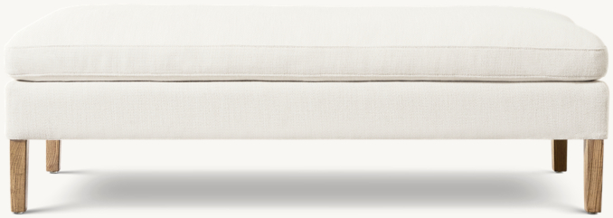 Shown in Natural Perennials® Performance Textured Two-Tone Linen with Weathered Oak finish.