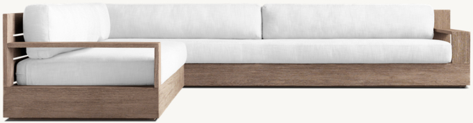 Marbella Teak Left-Arm L-Sectional