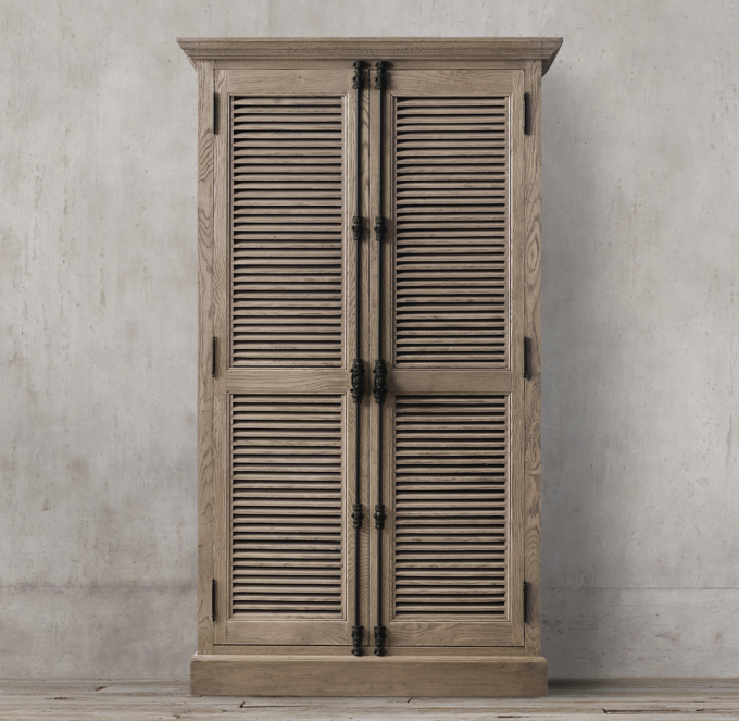 Restoration hardware shutter deals armoire