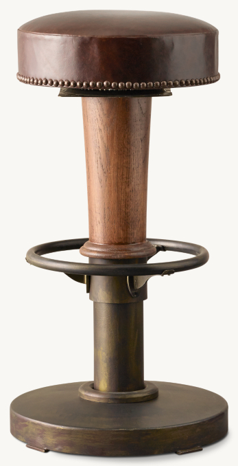 Front view of 1930S Soda Fountain Stool 