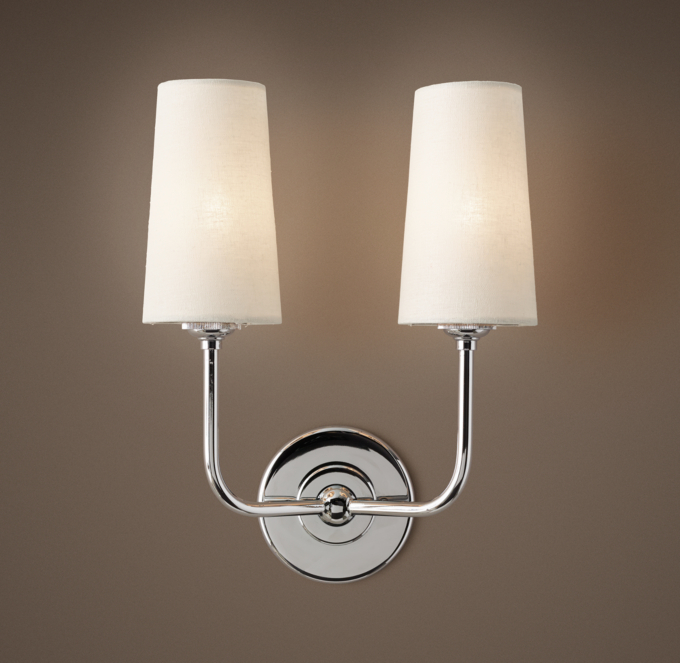 restoration hardware modern taper sconce