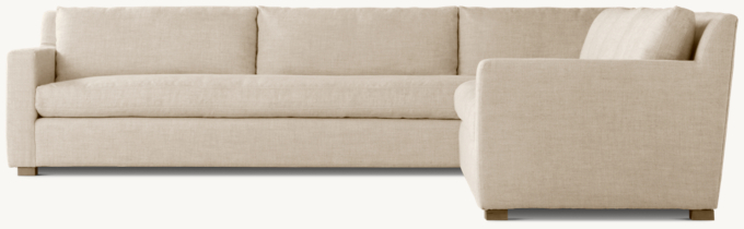 Belgian Track Arm Right-Arm Bench-Seat L-Sectional