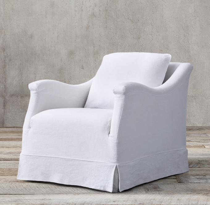 Prescot Slipcovered Swivel Chair