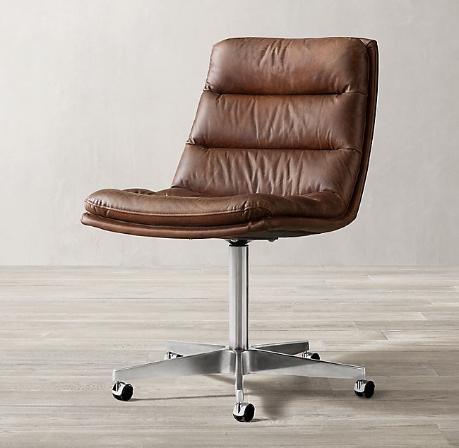 Griffith Leather Desk Chair, Modern Leather Office Chair