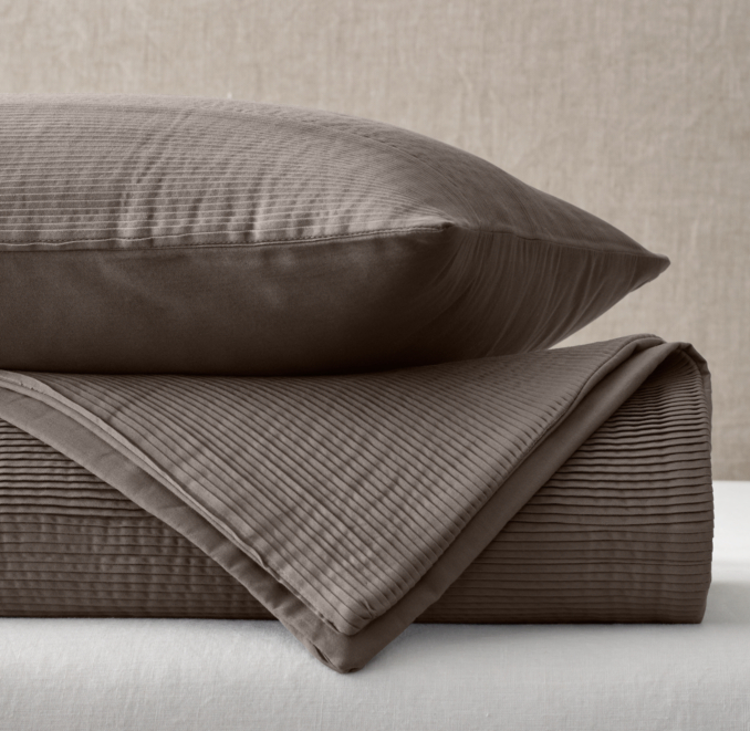 Petite Pleat Cotton Sateen Coverlet