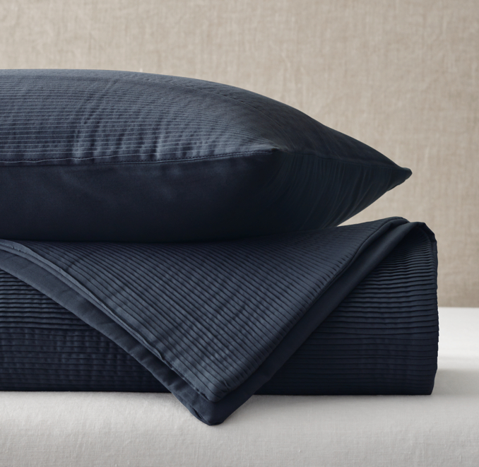 Petite Pleat Cotton Sateen Coverlet