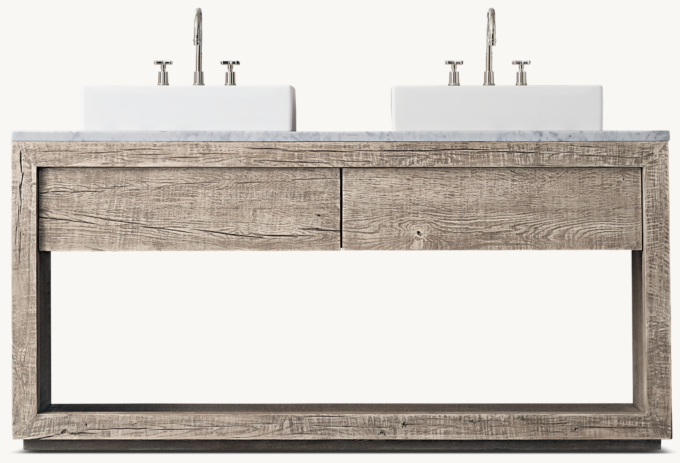 Reclaimed Oak Double Washstand
