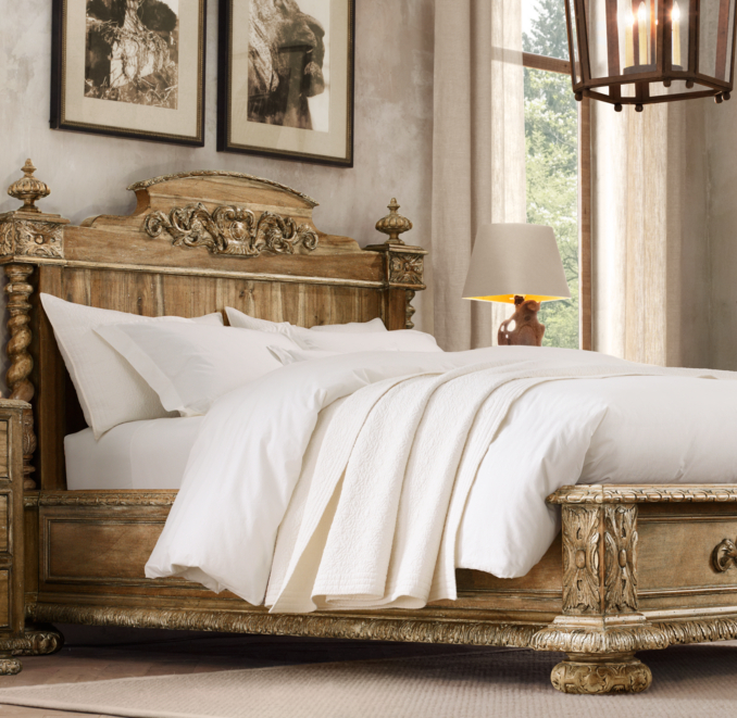 French Empire Panel Bed