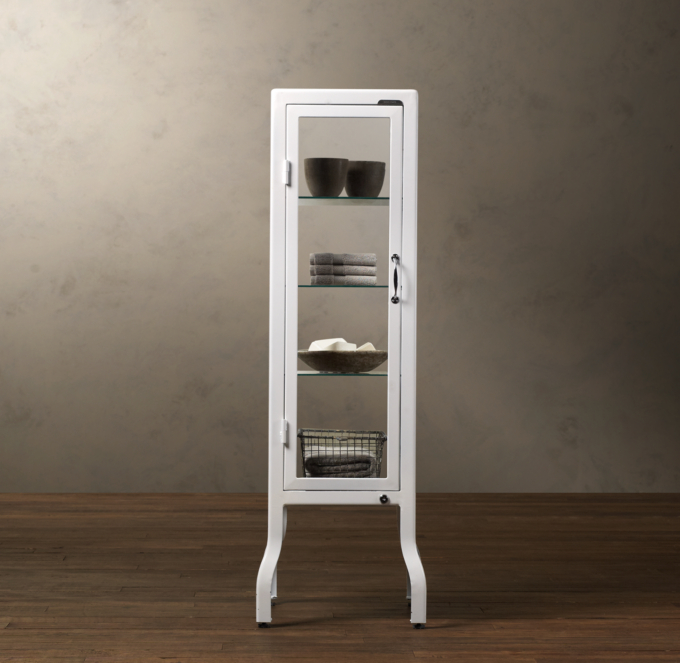 Pharmacy Small Bath Cabinet White