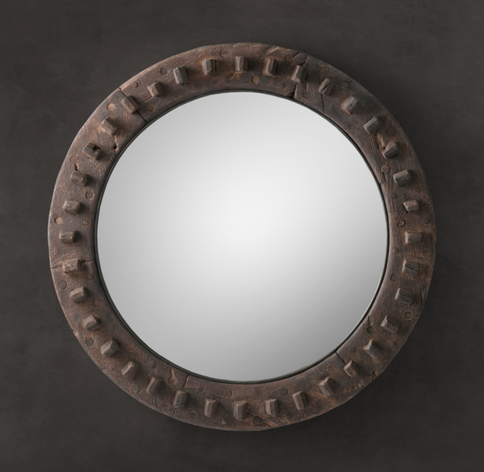 18th C. European Cog Wheel Mirror