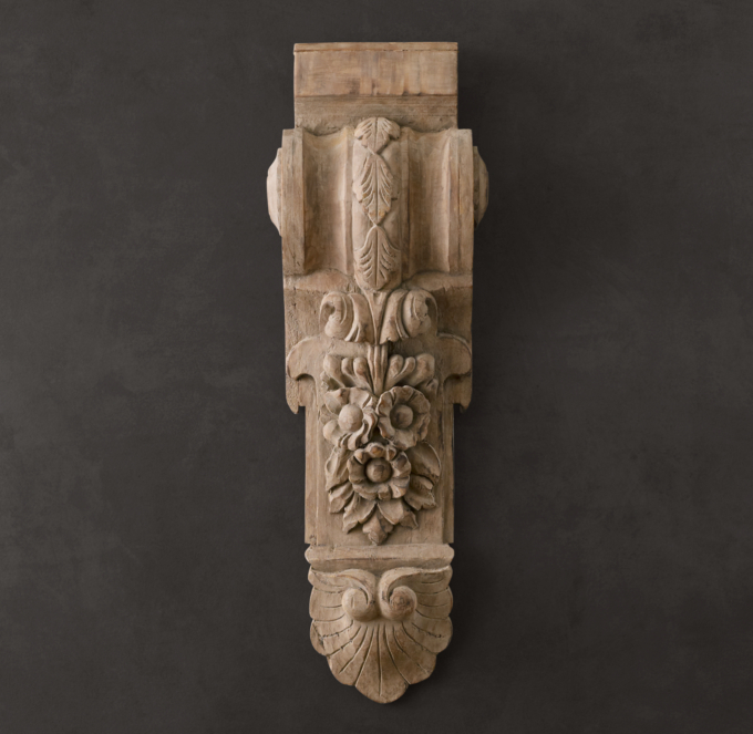 19th C Baroque Hand Carved Corbel