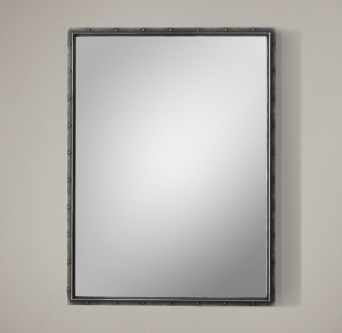 Antiqued Riveted Mirror