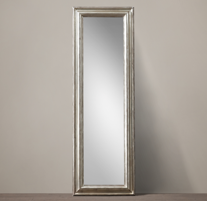 Baroque Aged SilverLeaf Leaner Mirror