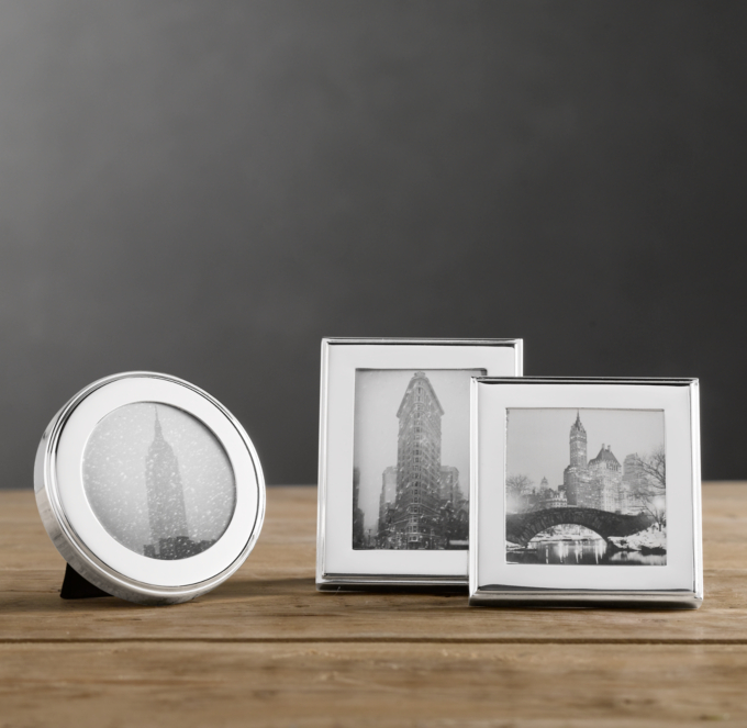 Hampton Mini Narrow Tabletop Frames (Set of 3) SilverPlated