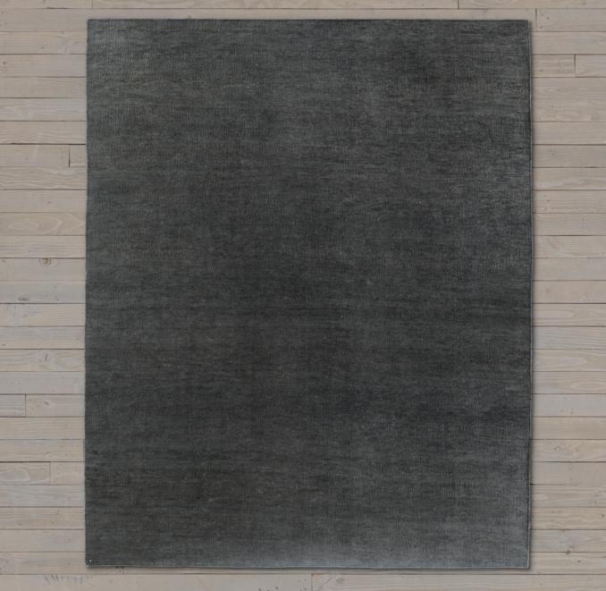 Flatweave Solid Rug Charcoal 