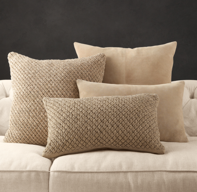 Suede Pillow Covers - Sand