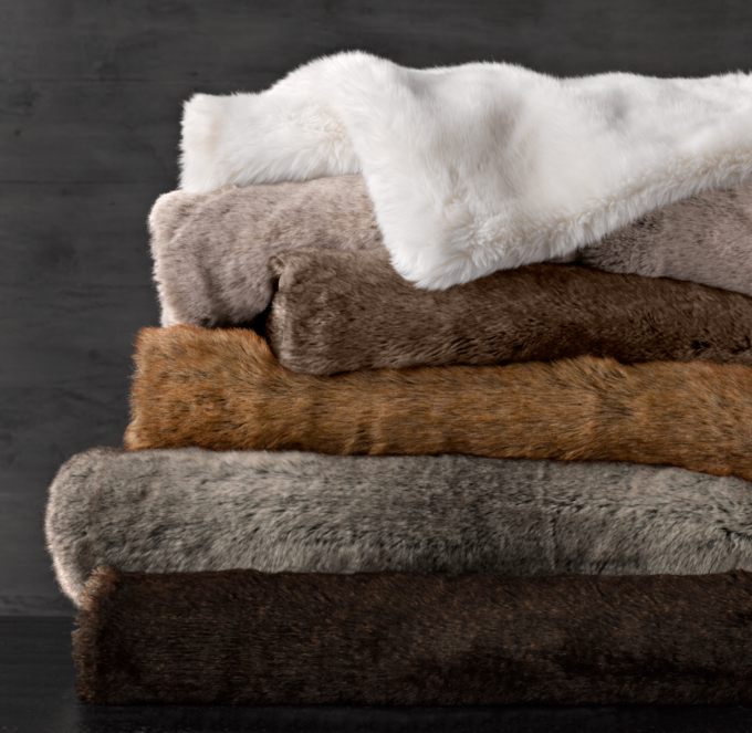 Luxe Faux Fur Blanket - Lynx