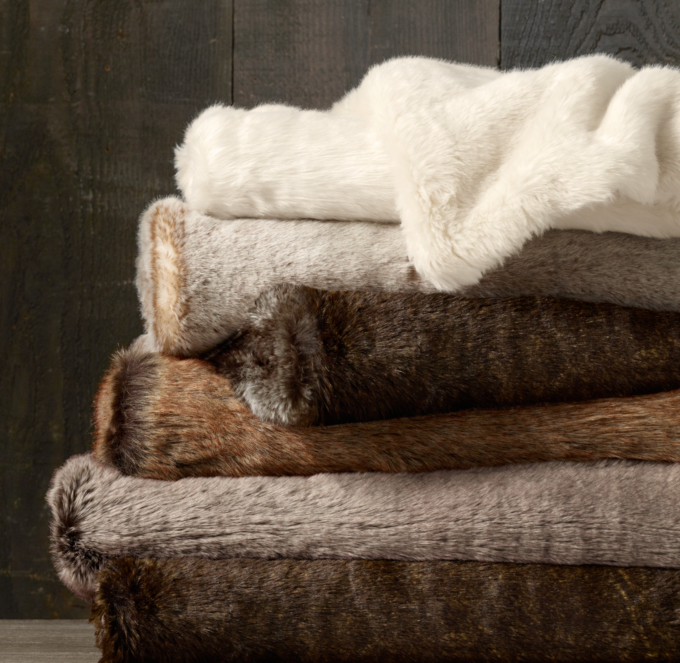 Luxe Faux Fur Throw RH