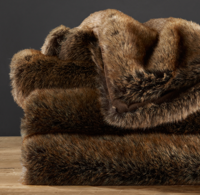 Luxe Faux Fur Blanket - Coyote