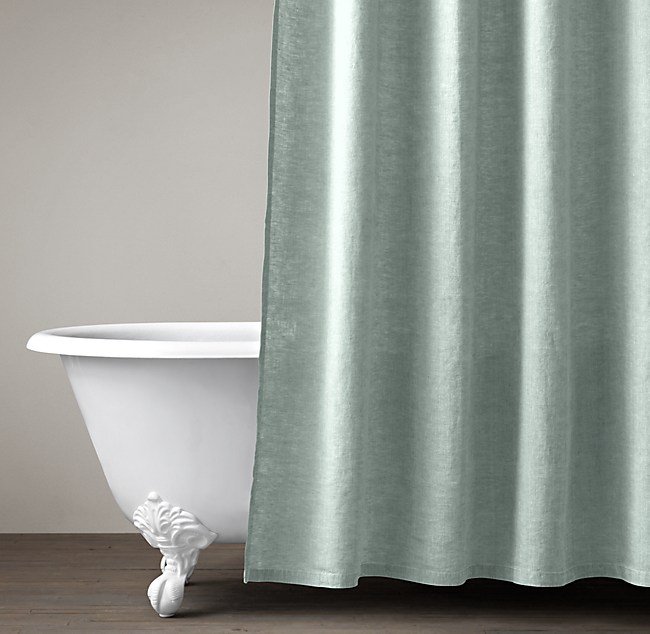 Stonewashed Belgian Linen Shower Curtain