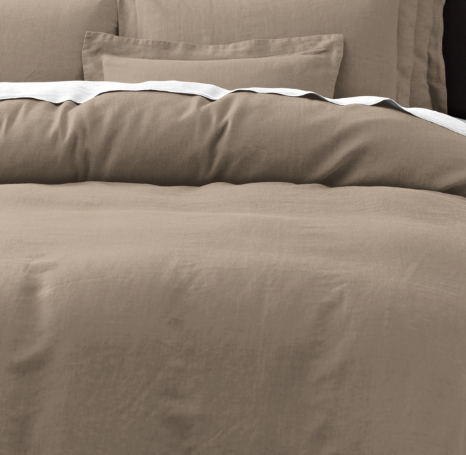 Stonewashed Belgian Linen Duvet Cover Prairie