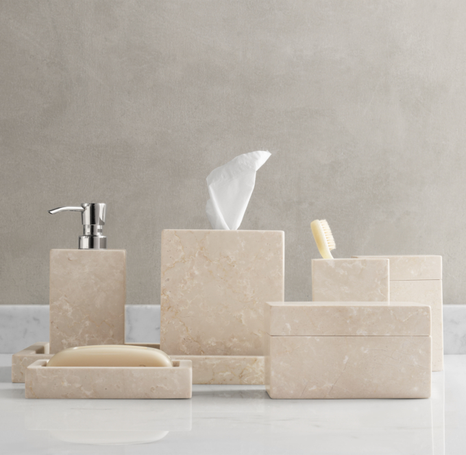 Crema Marble Bath Accessories