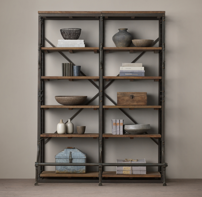 French Library Double Shelving