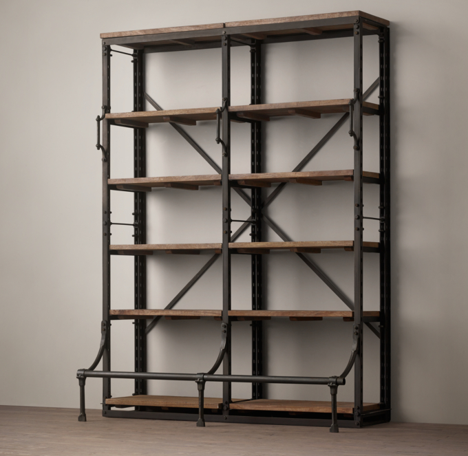 French Library Double Shelving