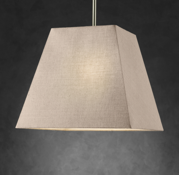 Square Linen Shade Pendant